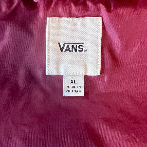 Vans Tommy Burgundy Fleece Zip Jacket - Picture 6 of 8